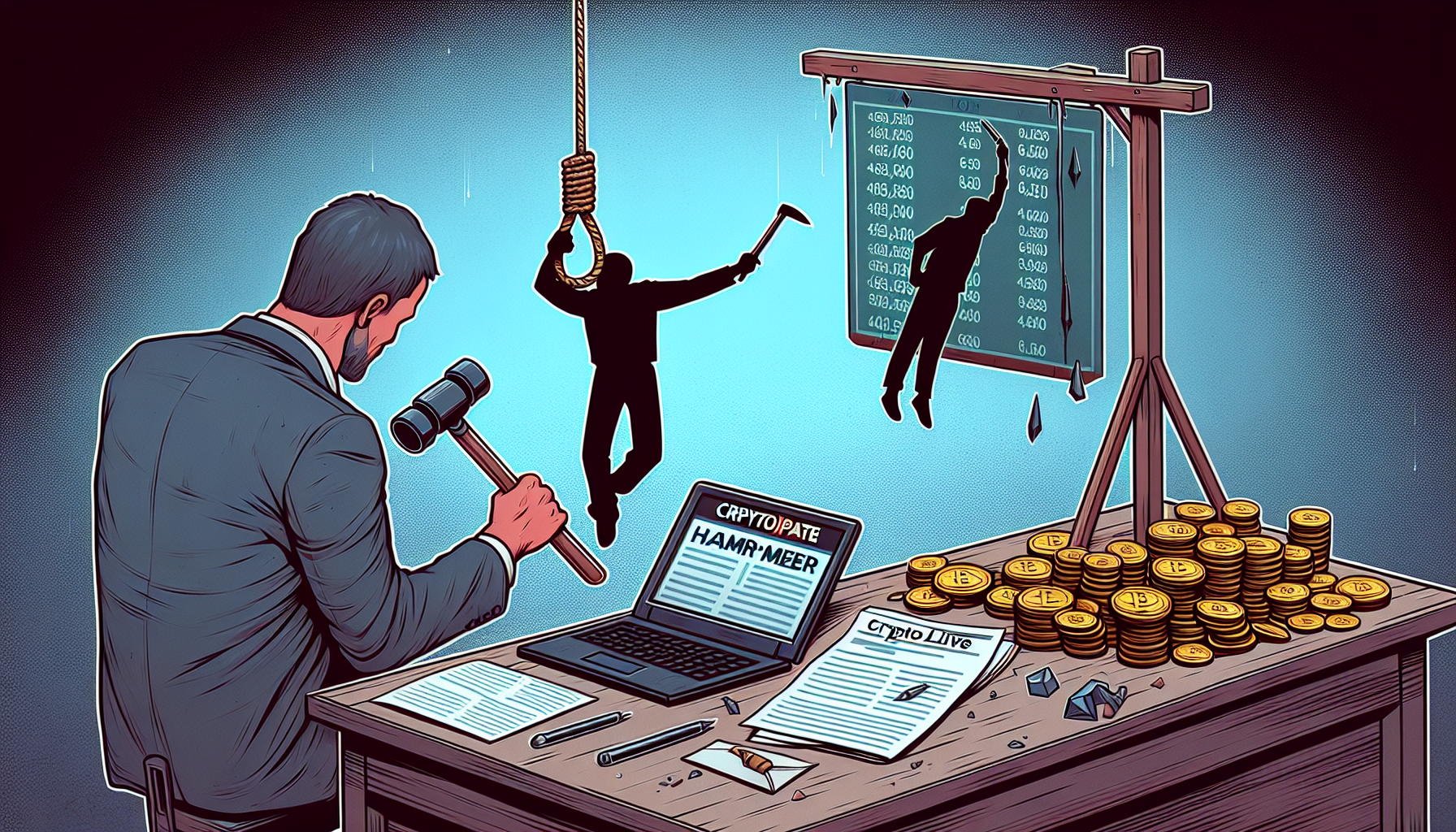 hammer and hanging man