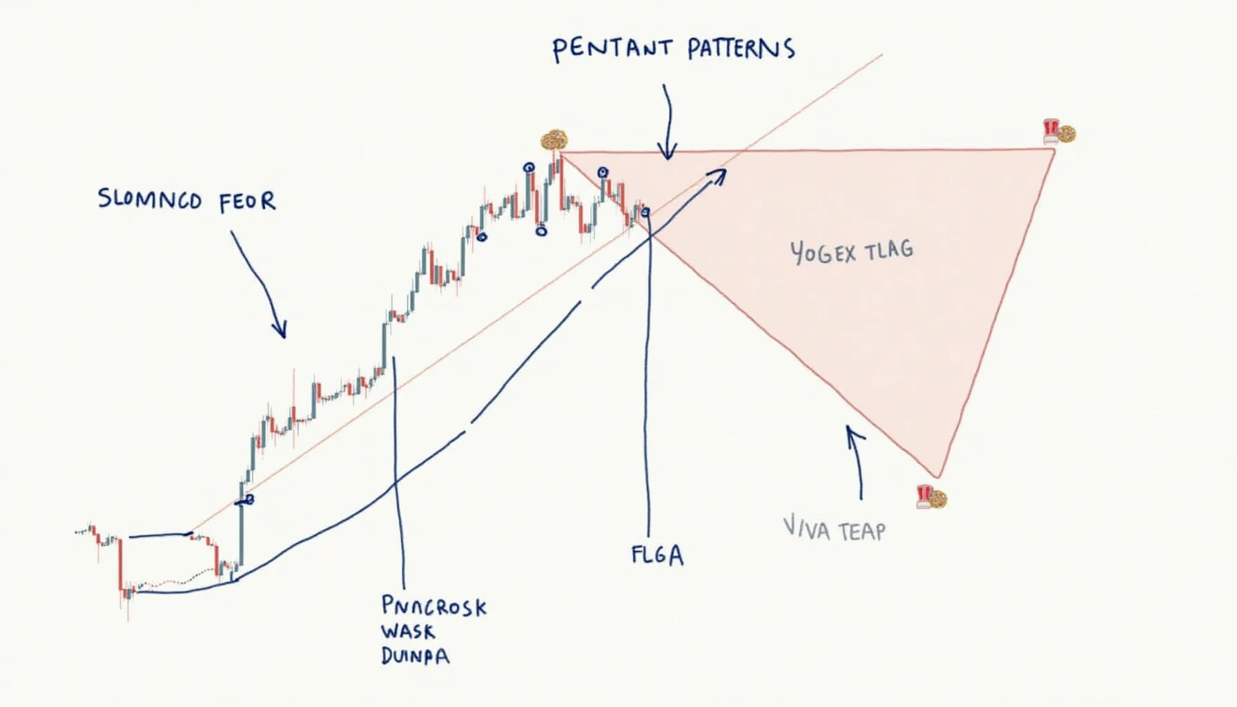 Flag and pennant patterns crypto