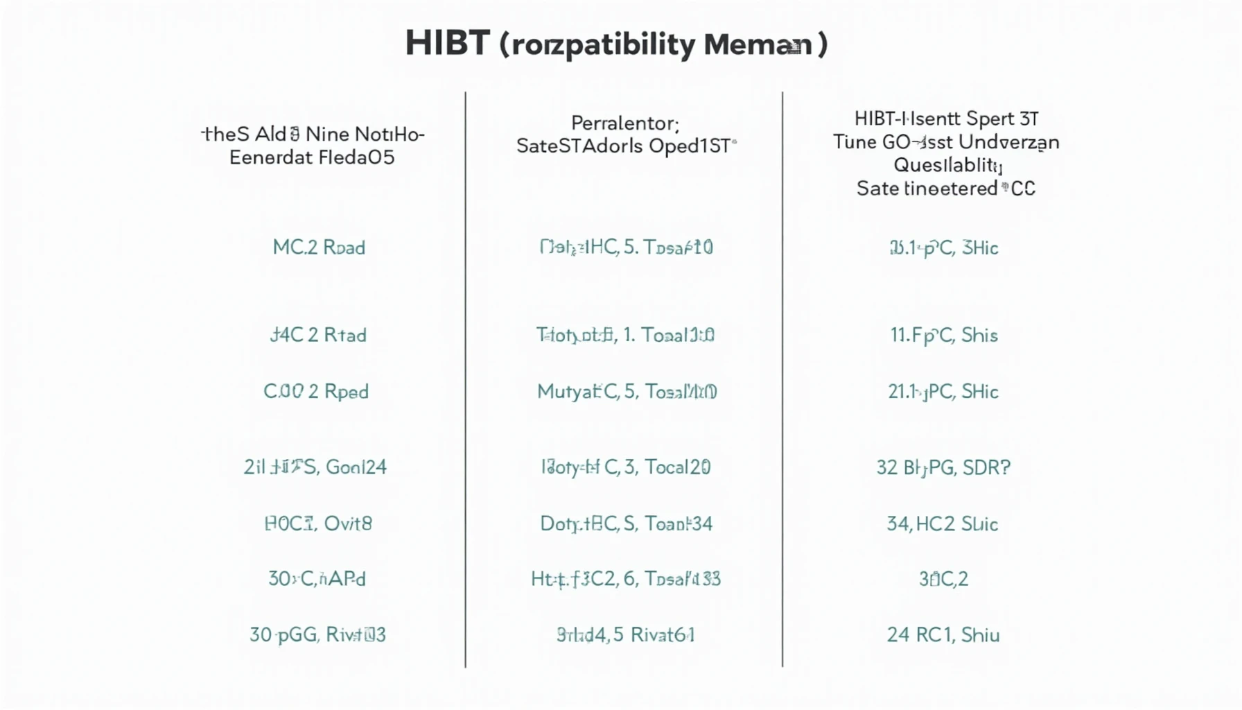 HIBT node software version compatibility matrix